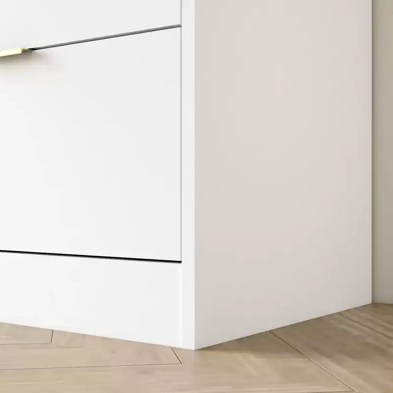 Commode à 9 tiroirs Whisen, grande commode en bois de 160 cm de profondeur, armoire de rangement moderne, poignées dorées, structure robuste, assemblage facile