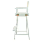 Chaise de réalisateur hauteur bar - Cadre blanc
