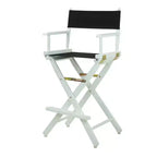 Chaise de réalisateur hauteur bar - Cadre blanc