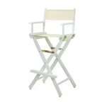 Chaise de réalisateur hauteur bar - Cadre blanc