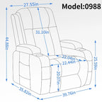 Heavy Duty Power Lift Recliner Chair for Elderly with Massage and Lumbar Heating