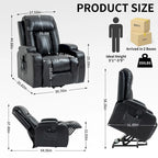 Heavy Duty Power Lift Recliner Chair for Elderly with Massage and Lumbar Heating