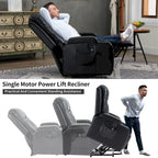 Heavy Duty Power Lift Recliner Chair for Elderly with Massage and Lumbar Heating