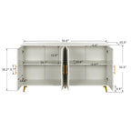 60 TV Stand with Antique Handles, Storage & Adjustable Shelves