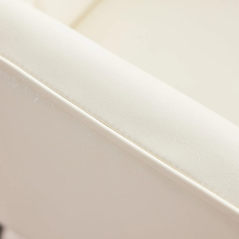 Cream Modern 24.4 PU Leather Accent Chair