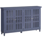Modern Sideboard Buffet Cabinet with Tempered Glass Doors and Adjustable Shelves
