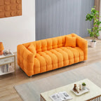 Orange 80 Teddy 3-Seater Sofa with Two Pillows and Sturdy Hardware Foot