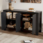 Retro 4-door Sideboard with Distressed Finish