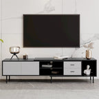 Meuble TV moderne avec 2 portes et grand espace de rangement