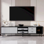 Meuble TV moderne avec 2 portes et grand espace de rangement