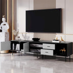 Meuble TV moderne avec 2 portes et grand espace de rangement