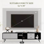 Meuble TV moderne avec 2 portes et grand espace de rangement