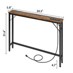 5.9 Table console étroite avec prises électriques