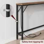 5.9 Table console étroite avec prises électriques