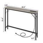 5.9 Table console étroite avec prises électriques