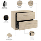 Bush Business Furniture Vista 2 Drawer Lateral File Cabinet