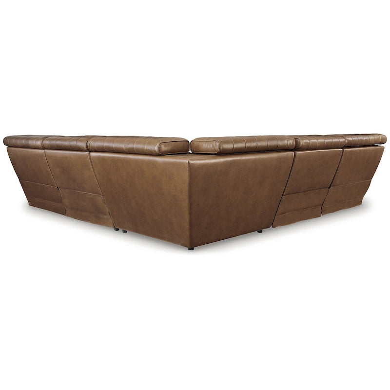 Canapé d'angle inclinable électrique 5 pièces marron moyen Temmpton de Signature Design by Ashley - 110W x 110D x 34H