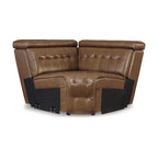 Canapé d'angle inclinable électrique 5 pièces marron moyen Temmpton de Signature Design by Ashley - 110W x 110D x 34H