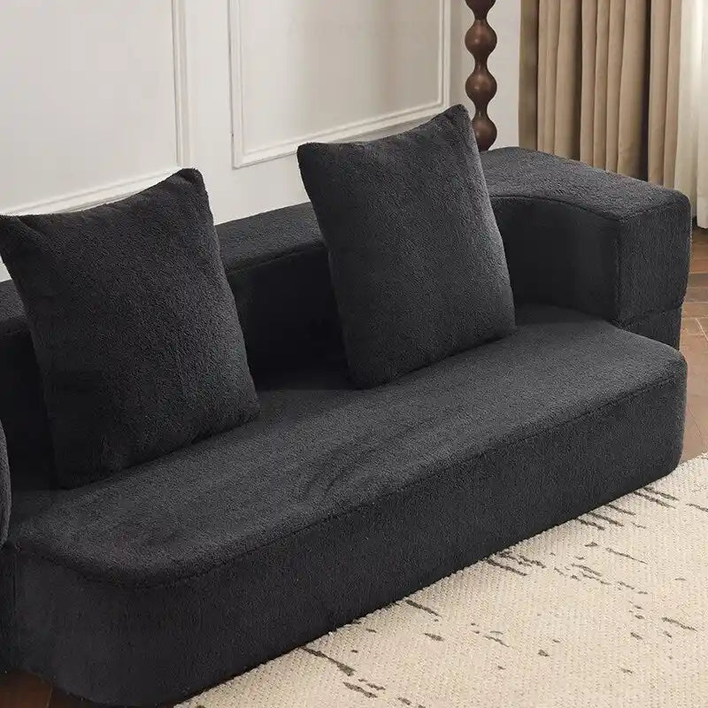 Versatile Transformable Sofa with Ottoman Stools for Compact Spaces