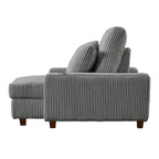 Upholstered Chaise Lounge with Adjustable Backrest Lounge Chair