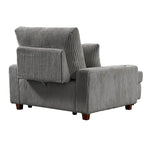Upholstered Chaise Lounge with Adjustable Backrest Lounge Chair
