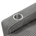 Upholstered Chaise Lounge with Adjustable Backrest Lounge Chair