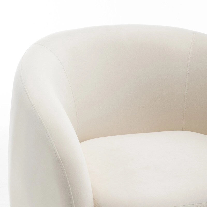 Fauteuil d'appoint pivotant à 360 degrés en velours SEYNAR Modern Glam (lot de 2)
