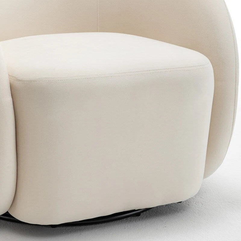 SEYNAR Modern Glam Velvet Upholstered 360 Degree Swivel Accent Armchair Set of 2