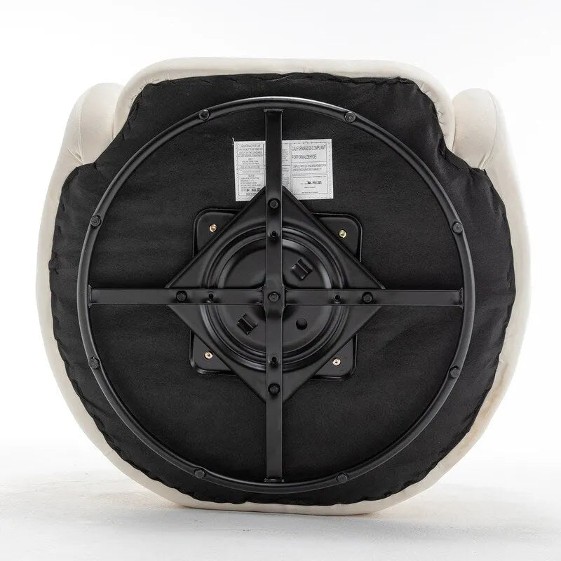 SEYNAR Modern Glam Velvet Upholstered 360 Degree Swivel Accent Armchair Set of 2