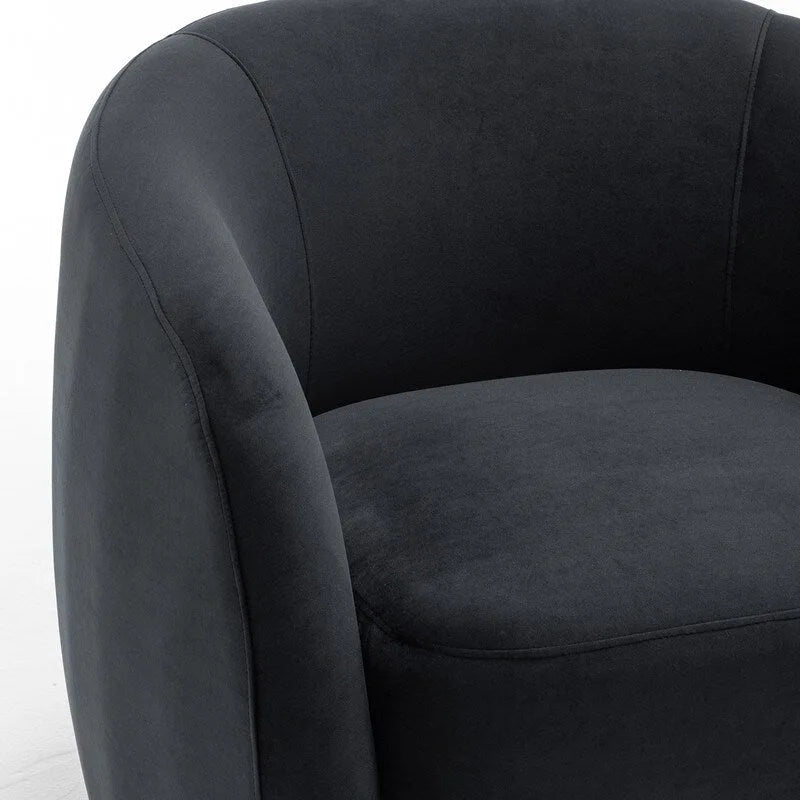 Fauteuil d'appoint pivotant à 360 degrés en velours SEYNAR Modern Glam (lot de 2)