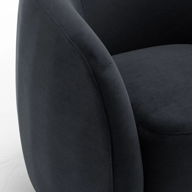 Fauteuil d'appoint pivotant à 360 degrés en velours SEYNAR Modern Glam (lot de 2)