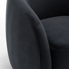 Fauteuil d'appoint pivotant à 360 degrés en velours SEYNAR Modern Glam (lot de 2)