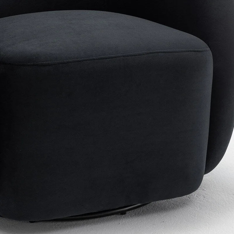 Fauteuil d'appoint pivotant à 360 degrés en velours SEYNAR Modern Glam (lot de 2)