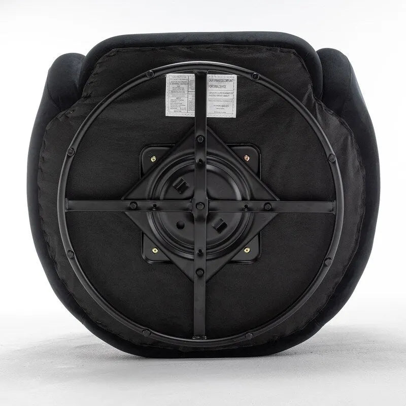 SEYNAR Modern Glam Velvet Upholstered 360 Degree Swivel Accent Armchair Set of 2