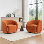 SEYNAR Modern Glam Velvet Upholstered 360 Degree Swivel Accent Armchair Set of 2