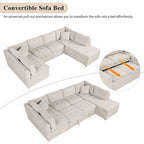 Power Recliner Corner Sofa Reclining Sofa Sectional Couches with Cup Holders, USB Ports and Power Socket for Living Room
