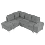 Power Recliner Corner Sofa Reclining Sofa Sectional Couches with Cup Holders, USB Ports and Power Socket for Living Room