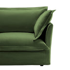 120 Chenille L-Shaped Sectional with Convertible Ottoman & 2 Pillows and 3-Seater Cloud Couch