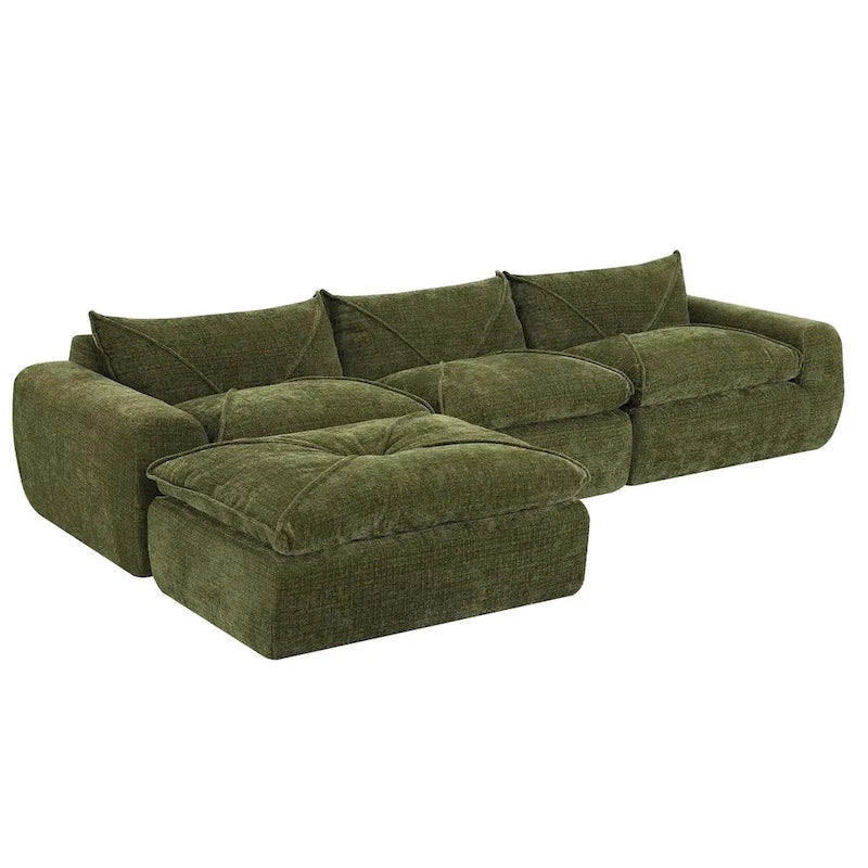 116  Fully Compressed Sofa with High Density Foam,Particle Chenille