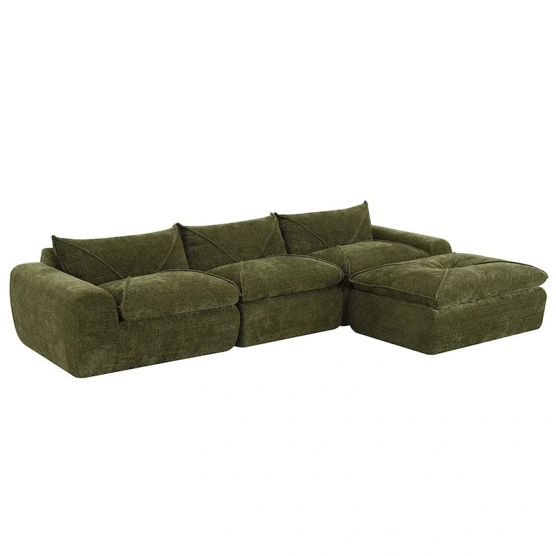 116  Fully Compressed Sofa with High Density Foam,Particle Chenille