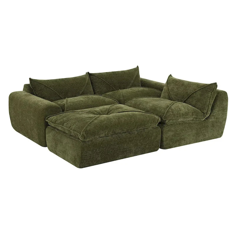 116  Fully Compressed Sofa with High Density Foam,Particle Chenille