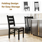 Costway Folding Chairs Set of 2/4 Modern Upholstered Chairs with Comfy