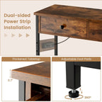 Costway Entryway Table with Charging Station Narrow Console Table with - See Details