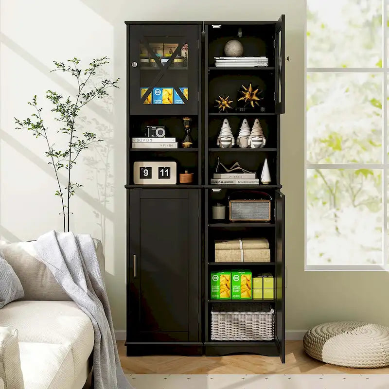 Costway 67 Tall Bathroom Cabinet Freestanding Storage Cabinet with 5 - See Details