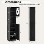 Costway 67 Tall Bathroom Cabinet Freestanding Storage Cabinet with 5 - See Details