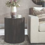Table d'appoint miroir à bout de tambour - 25 - Noir