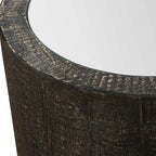Table d'appoint miroir à bout de tambour - 25 - Noir