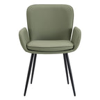 Set of 4 Cat-Scratch Resistant Dining Chairs with Gold Metal Legs