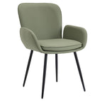 Set of 4 Cat-Scratch Resistant Dining Chairs with Gold Metal Legs