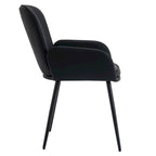 Set of 4 Cat-Scratch Resistant Dining Chairs with Gold Metal Legs